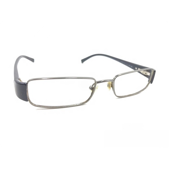 PRADA VPR 73H Silver Black Eyeglasses Frames 49-17 135 Italy Designer Men Women - Picture 1 of 12
